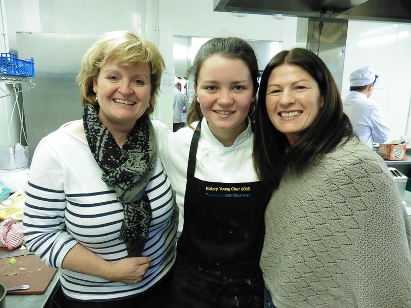 Rotary Young Chef 2015-16 - District Final Feb 2016 - Mum Dympna and Teacher Toni happy to finally be there and didn't she do well!.....