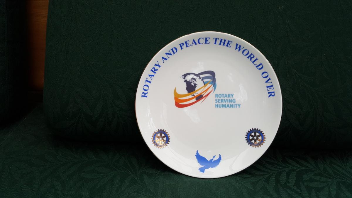Rotary Plates and mugs Memorabilia - An ideal way to recognise a Club officer