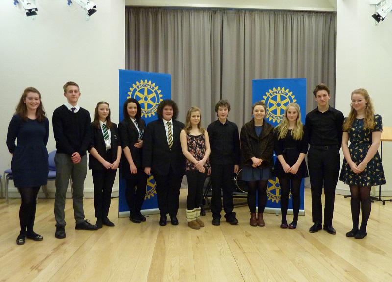 Mar 2014 District 1080  Young Musician Competition, the Leys School - our competitors