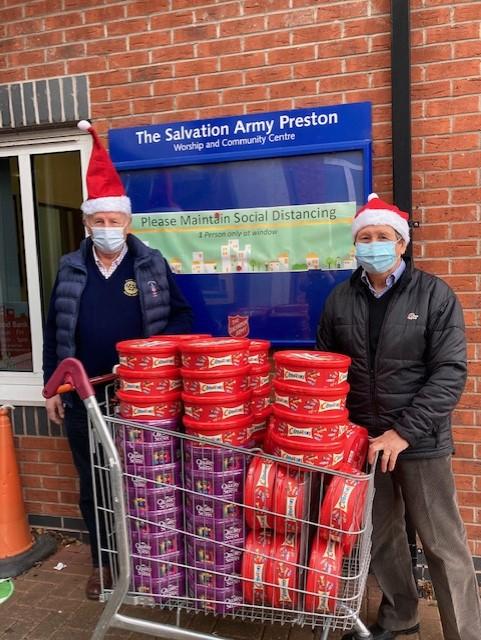 Supporting The Salvation Army - Xmas Helpers Delivering Chocolates.