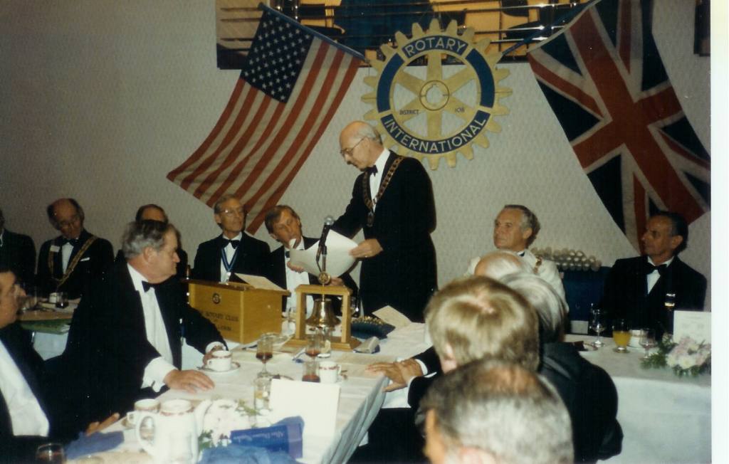 Charter Ceremony 1989 - Roger receives the Club's Charter