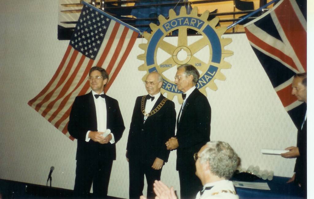 Charter Ceremony 1989 - Adrian Parker with DG Dick
