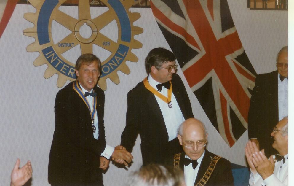 Charter Ceremony 1989 - President Roger with Vice President Malcolm Wood