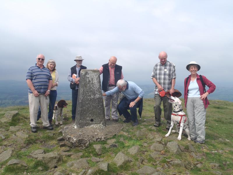 Frugal lunch at Paul Barrett's home - and a surprise award.... - The gang at the top of Titterstone Clee 