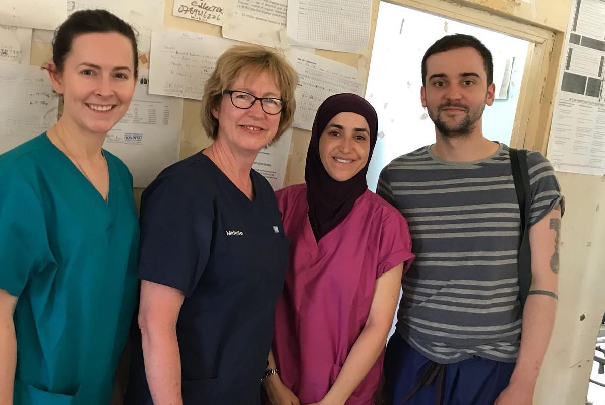 Ngora Freda Carr Hospital - the March 2018 training team - Kate, Claire, Aisha and Ian