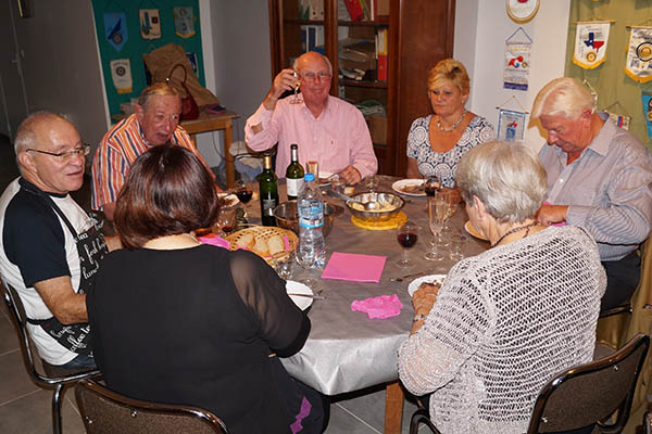 Club visit to Pons (RC) in 2017, France - Pons Rotary Club Dinner – Saturday evening