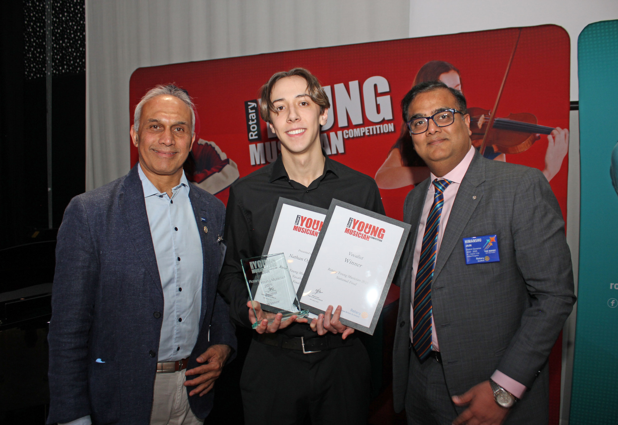 Nathan Ogston from Dundee is celebrating after being crowned winner of the Rotary Young Musician Competition national final 2025