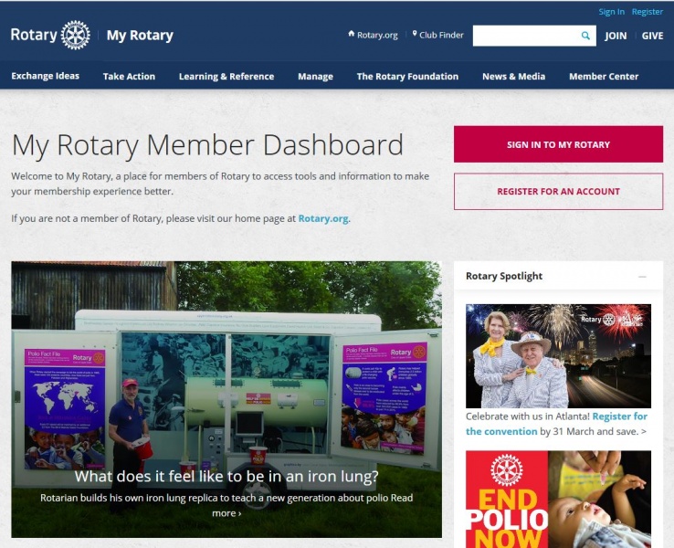 A Guide to opening a My Rotary Account Rotary North East England