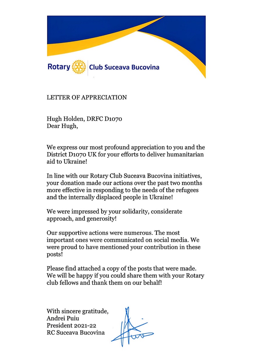 Presentation of Rotary ICC Romania and USA
