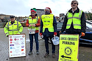 Rotary Clubs in Maidstone raising funds for local charities by manning a car park at Mote Park