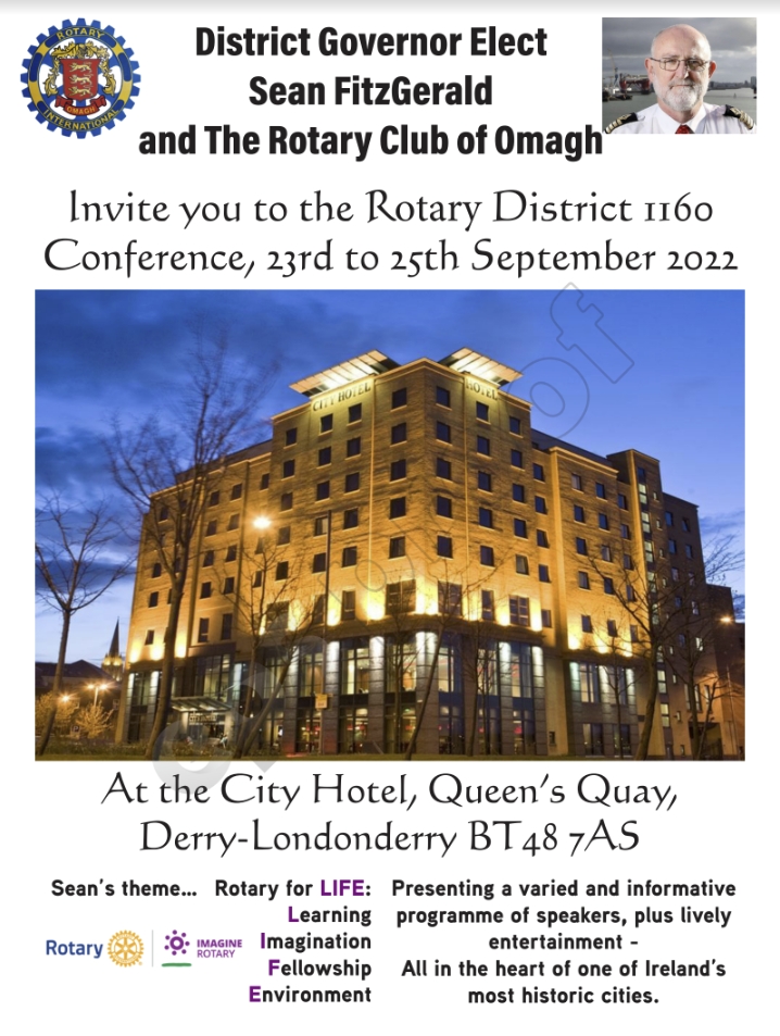 Rotary District 1160 Conference Flyer 23rd To 25th Of September 2022
